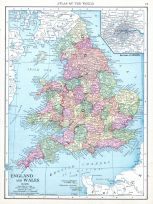 England and Wales, World Atlas 1913
